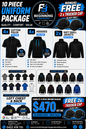 10 garment  Pack 1 Left chest + back digital printing