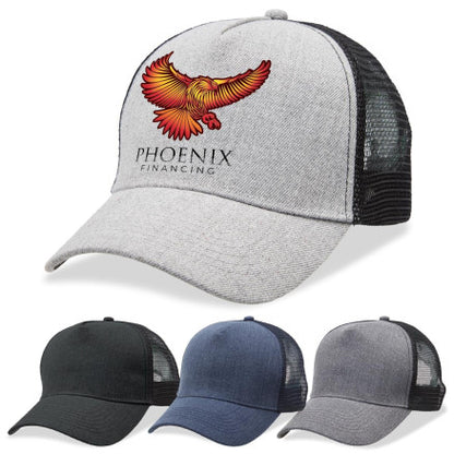 4395 Heathered Mesh Trucker